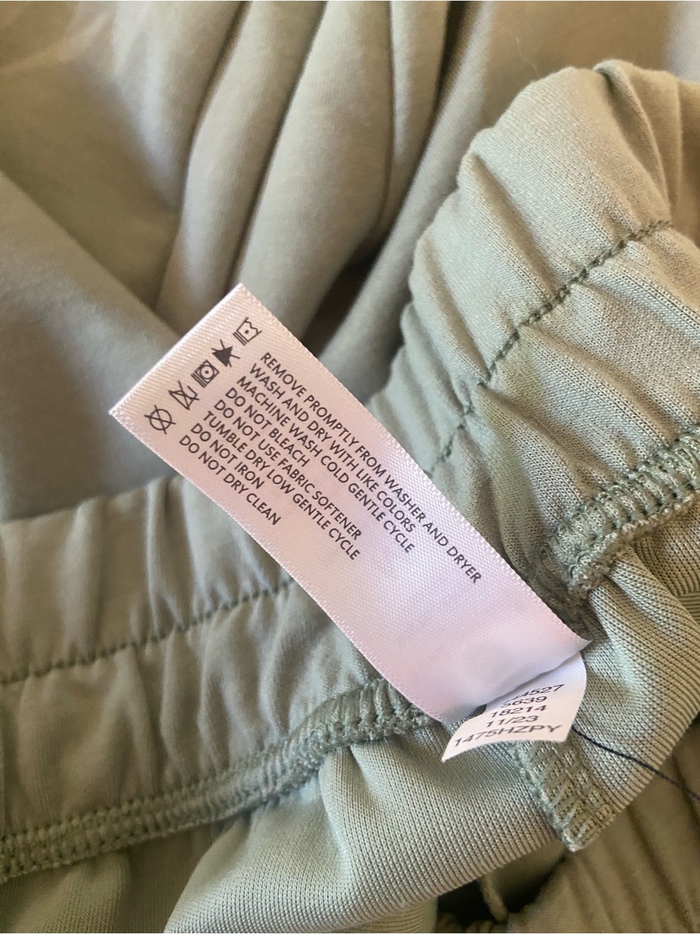Yogalicious Sage Green Elastic Waist Lounge Pants with Pockets - Scuba Joggers M - Picture 7 of 11